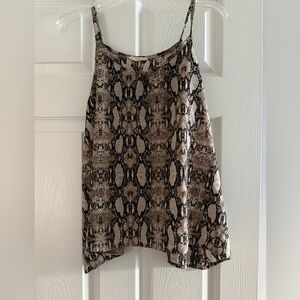 Snake Print Sleeveless Top